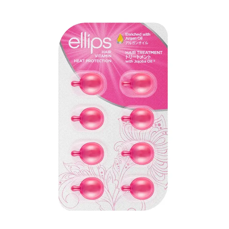 Ellips Vitamina Capilar Aceite De Argán Rosa Tratamiento , 8 cápsulas