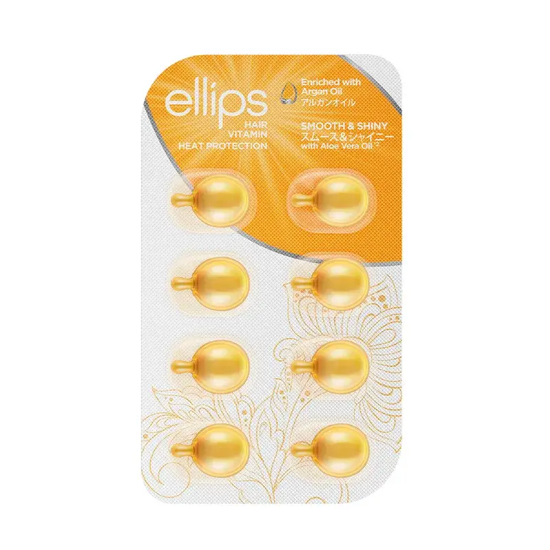 Ellips Vitamina Capilar Aceite De Argán Amarilla Suavidad Y Brillo , 8 cápsulas
