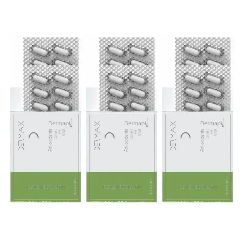Dermax Dermapil Cabello, Piel Y Uñas, Pack 3 x 30 cápsulas