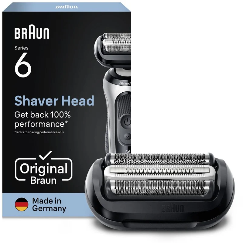 Braun Series 6 64B Shaver Head with Sensitive Skinguard (Black)